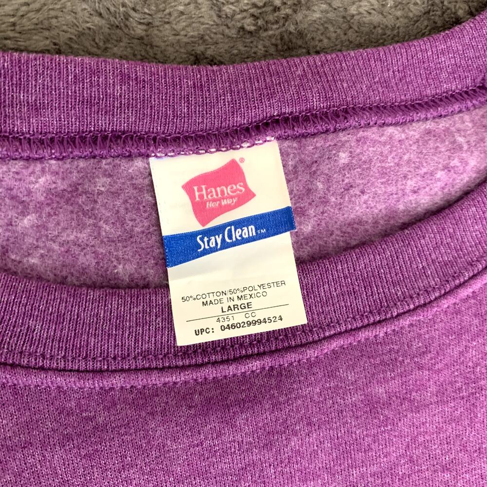 Hanes Womens Purple Sweatshirt Size L NWOT - Picture 2 of 8